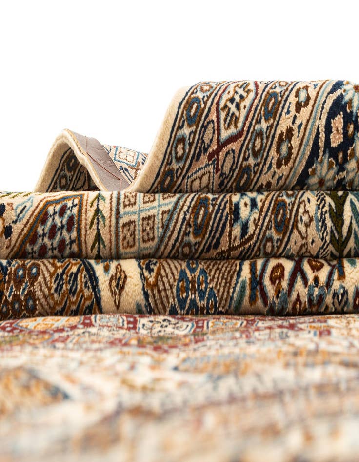 Detail image of  6' 11 x 11' 3  Hand Knotted Nain Rug