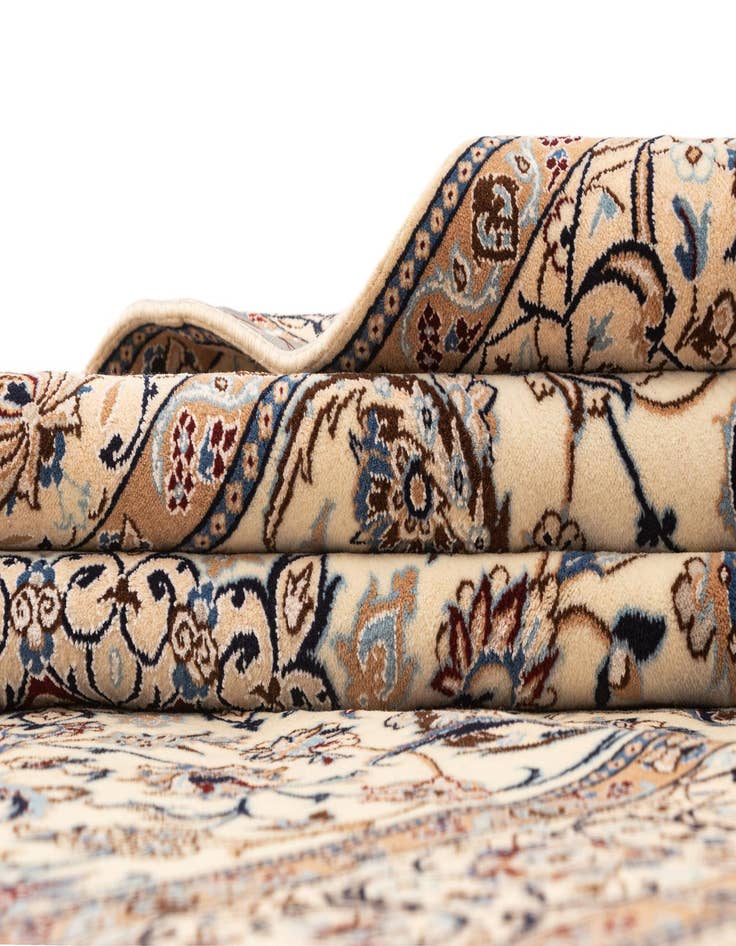 Detail image of  4' 3 x 7' 3  Hand Knotted Nain Rug