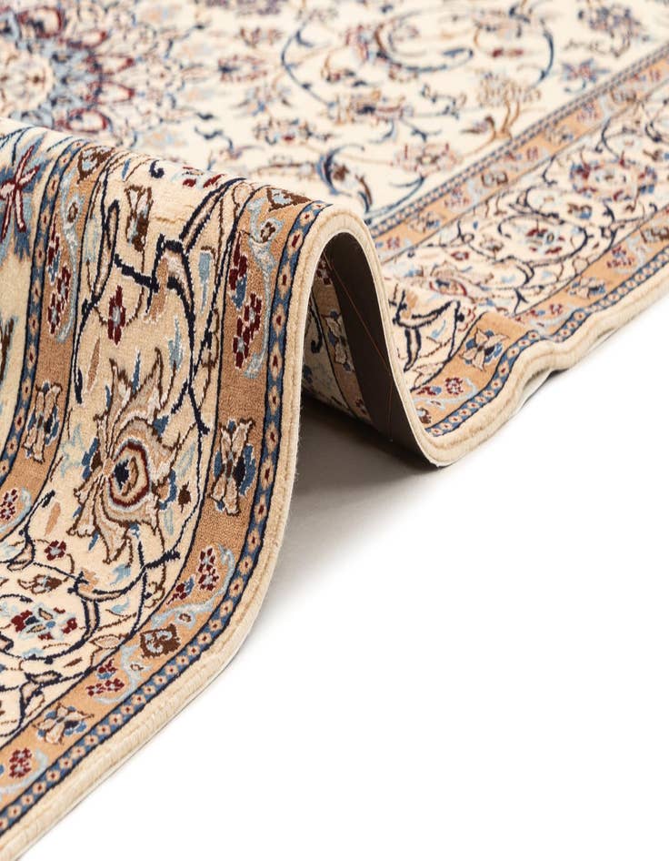 Detail image of  4' 3 x 7' 3  Hand Knotted Nain Rug