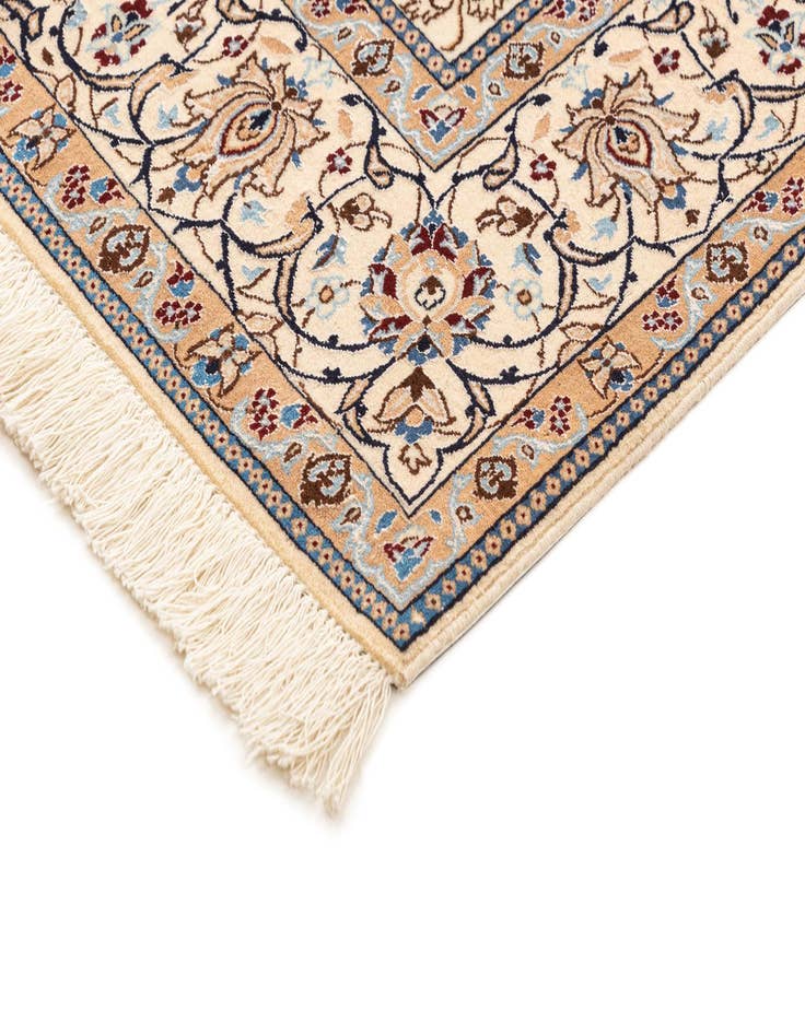 Detail image of  4' 3 x 7' 3  Hand Knotted Nain Rug