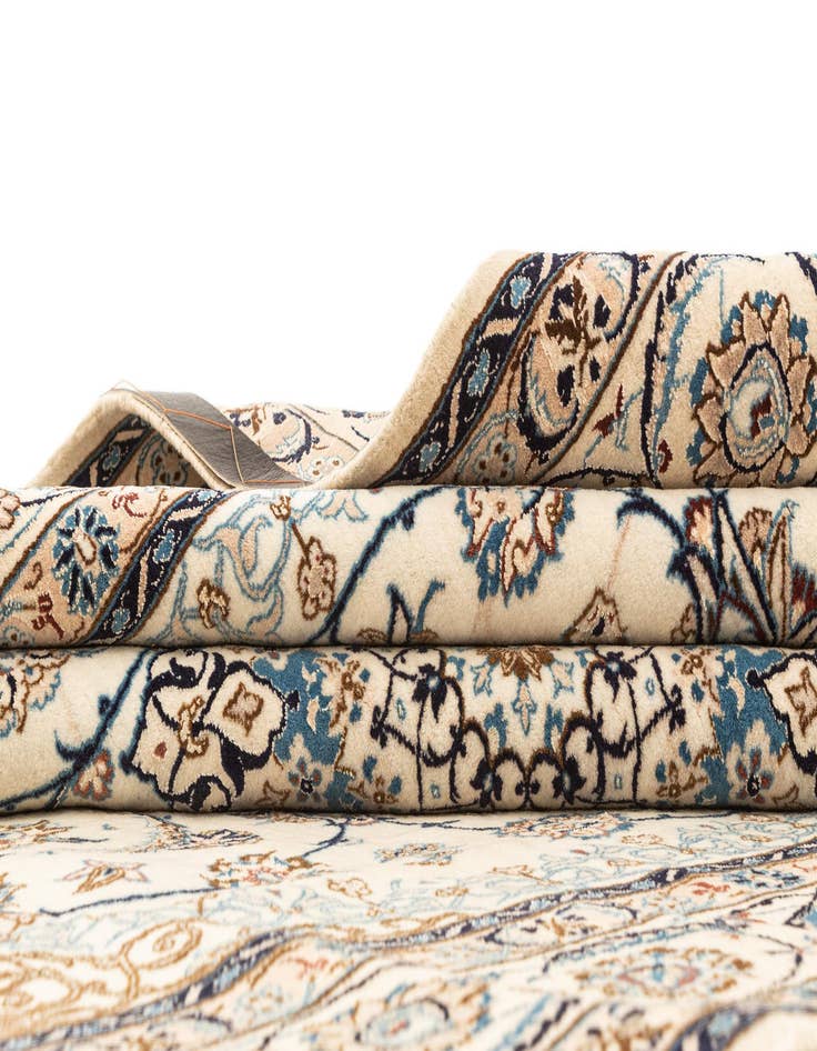 Detail image of  5' 2 x 8' 4  Hand Knotted Nain Rug