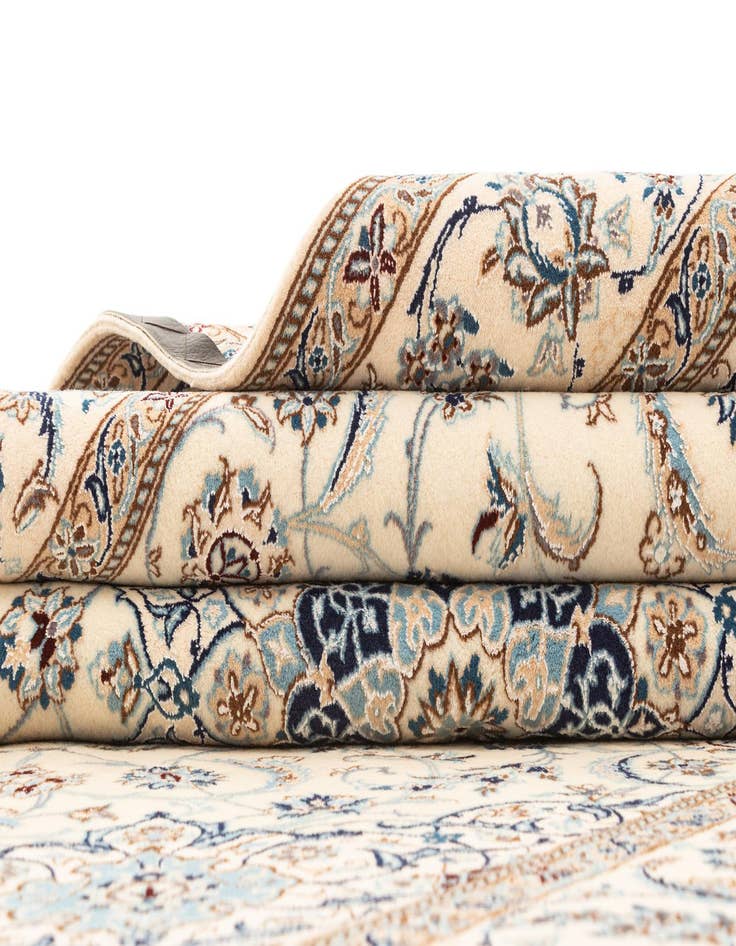 Detail image of  5' 1 x 7' 11  Hand Knotted Nain Rug