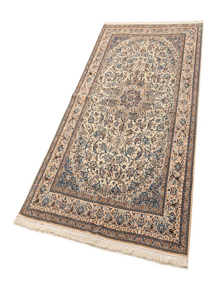 Detail image of  4' 11 x 7' 7  Hand Knotted Nain Rug