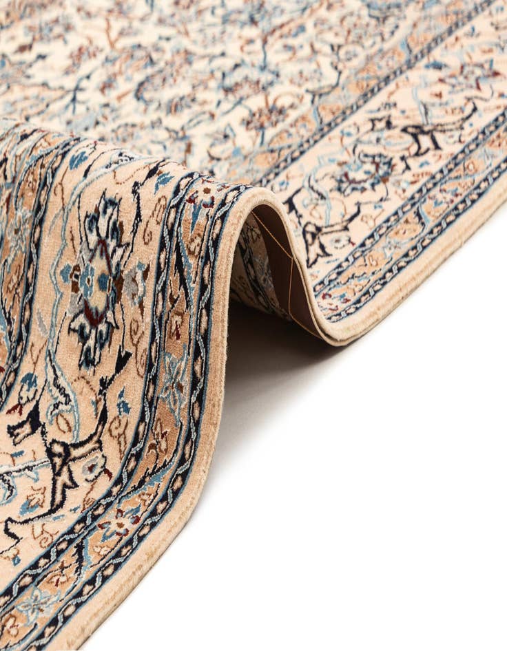 Detail image of  4' 11 x 7' 7  Hand Knotted Nain Rug