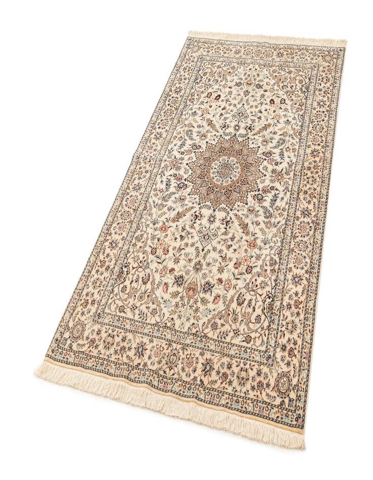 Detail image of  4' 1 x 6' 11  Hand Knotted Nain Rug