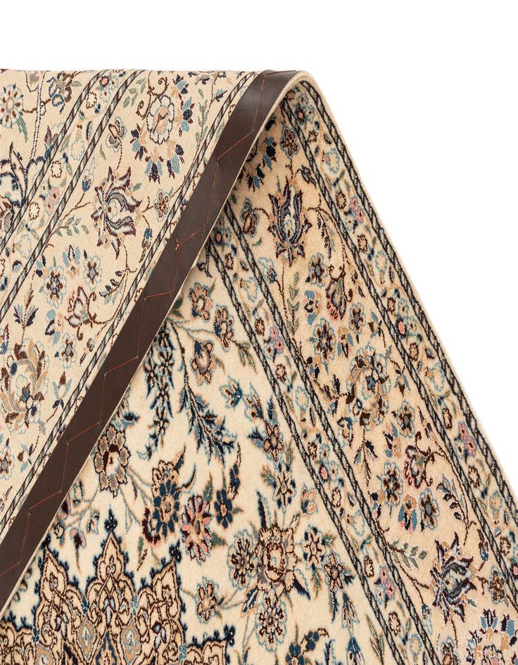 Detail image of  4' 1 x 6' 11  Hand Knotted Nain Rug