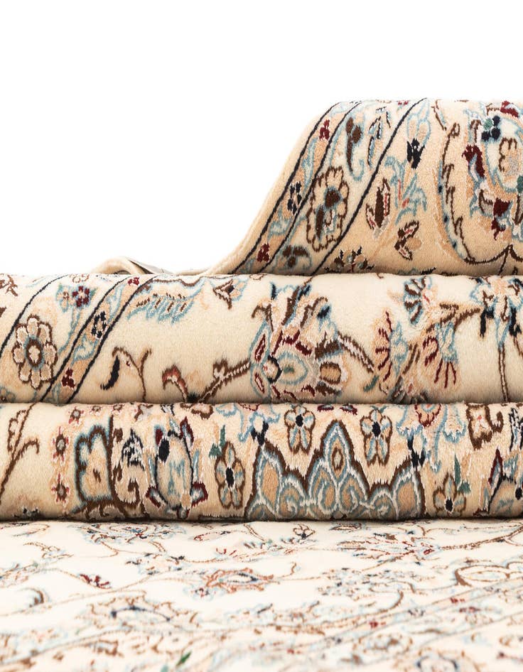 Detail image of  5' 8 x 8' 7  Hand Knotted Nain Rug