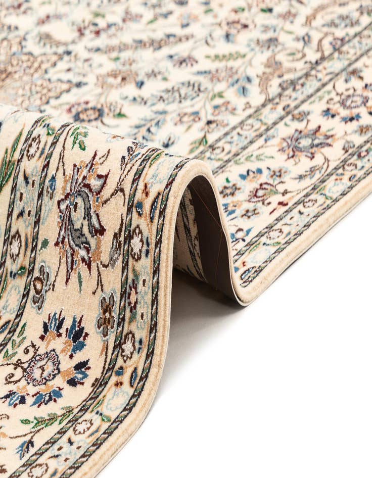 Detail image of  4' 11 x 7' 7  Hand Knotted Nain Rug