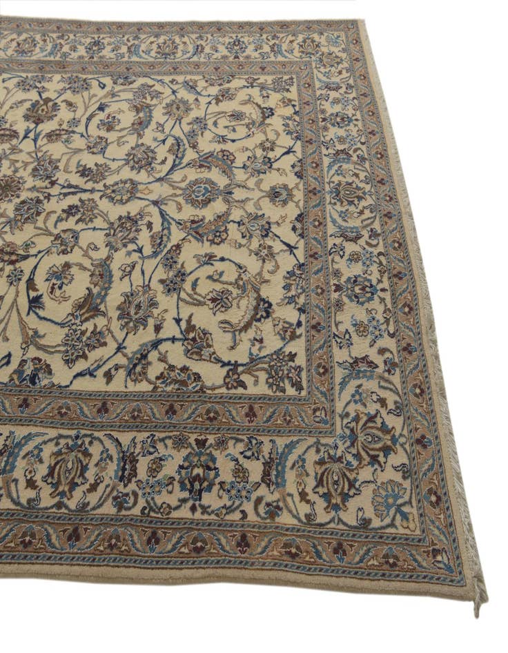 Detail image of  8' 2 x 12'  Hand Knotted Nain Persian Rug