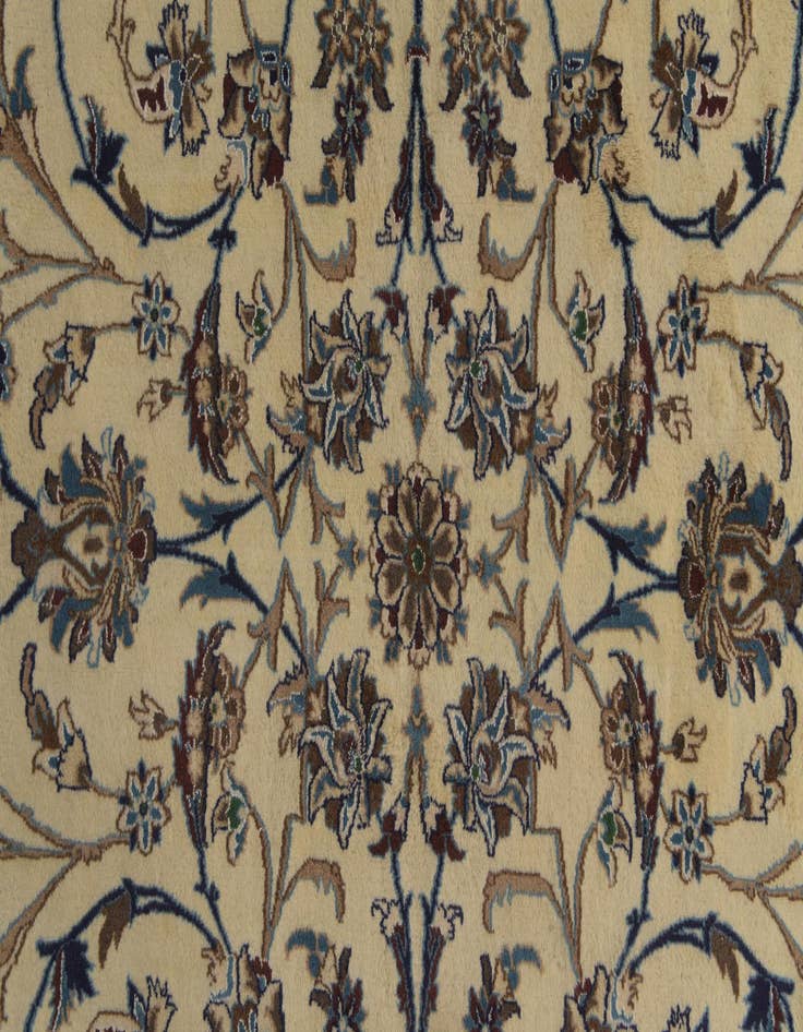 Detail image of  8' 2 x 12'  Hand Knotted Nain Persian Rug