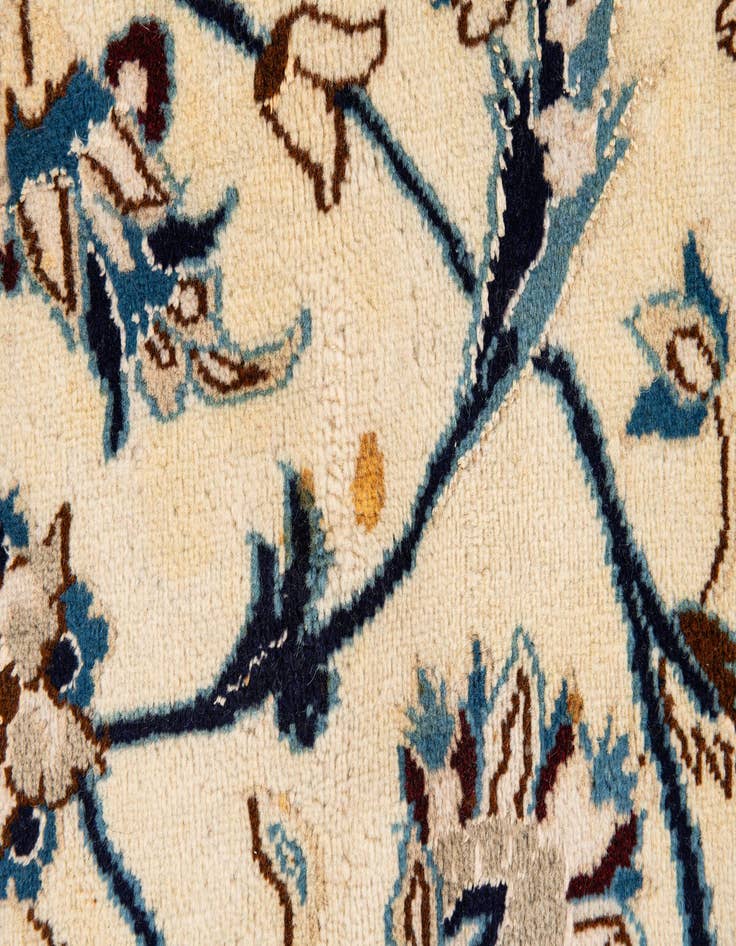 Detail image of  8' x 11'  Hand Knotted Nain Persian Rug