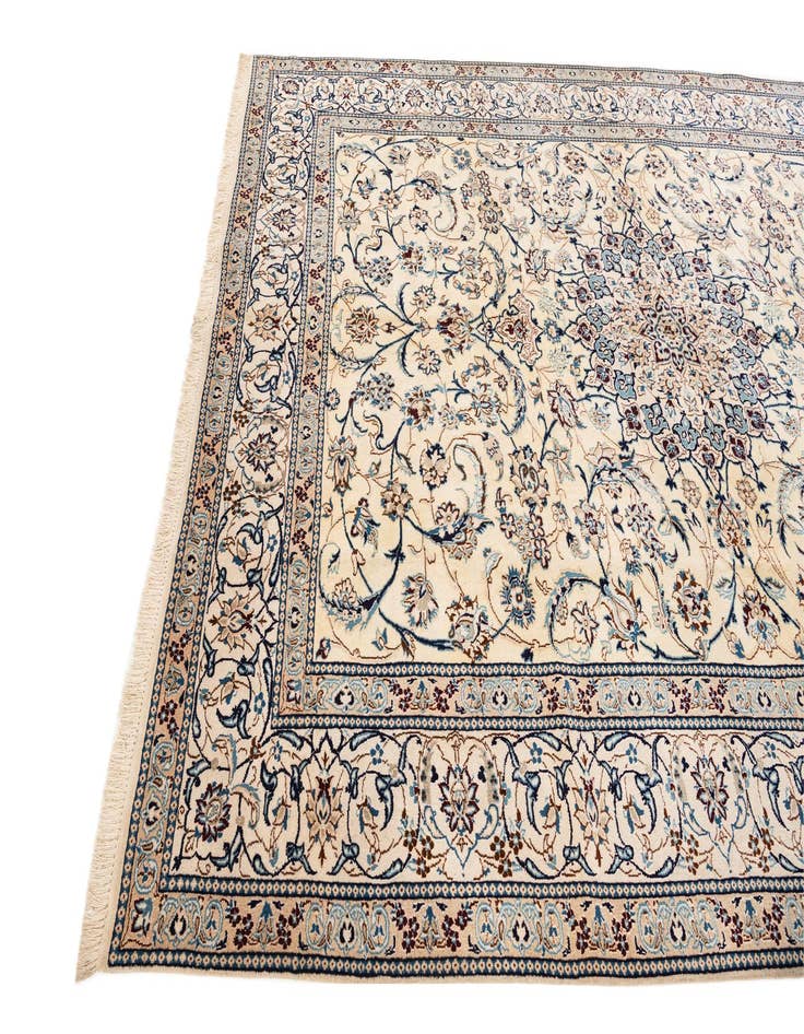 Detail image of  8' x 11'  Hand Knotted Nain Persian Rug