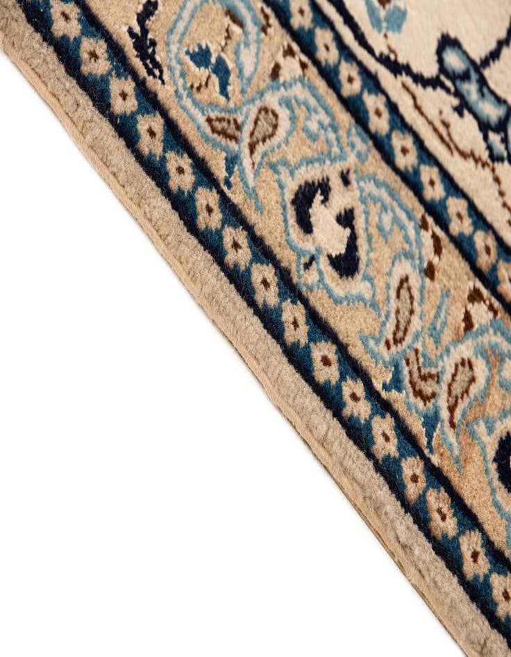 Detail image of  8' x 11'  Hand Knotted Nain Persian Rug