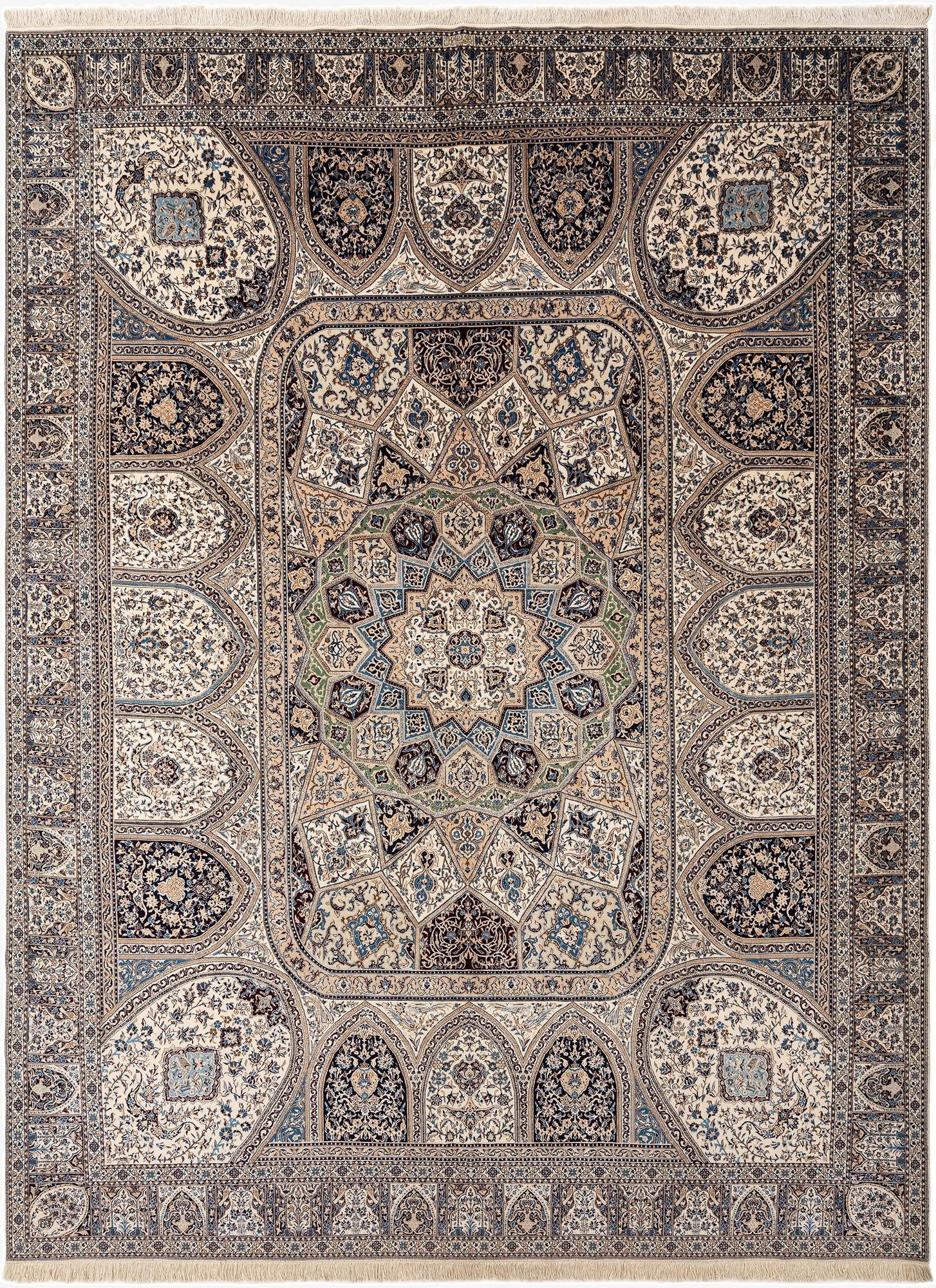  10' x 13' 4  Hand Knotted Nain Rug