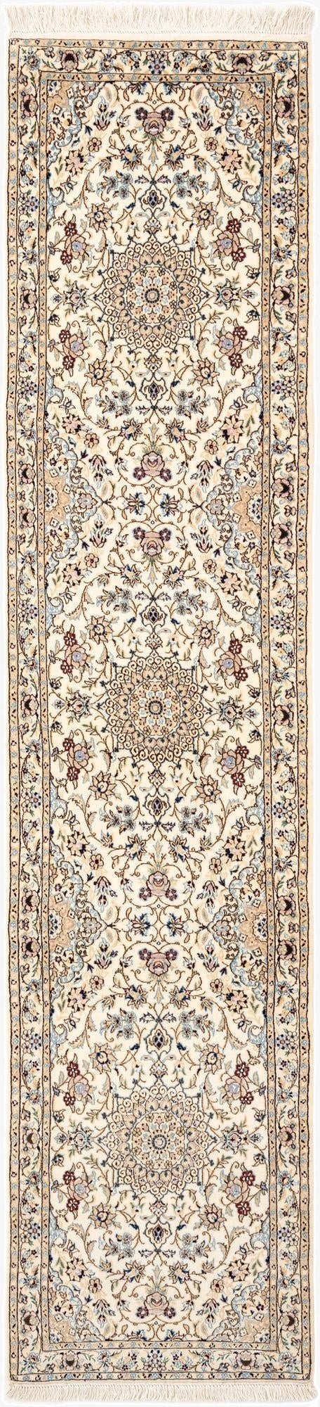  2' 4 x 10' 2  Hand Knotted Nain Rug