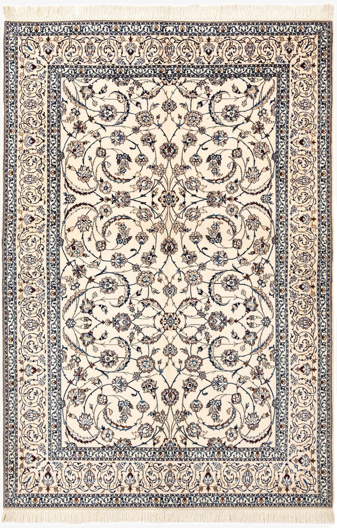  5' 4 x 7' 9  Hand Knotted Nain Rug