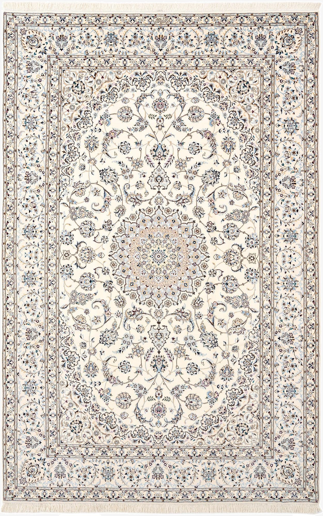  6' 9 x 10' 3  Hand Knotted Nain Rug