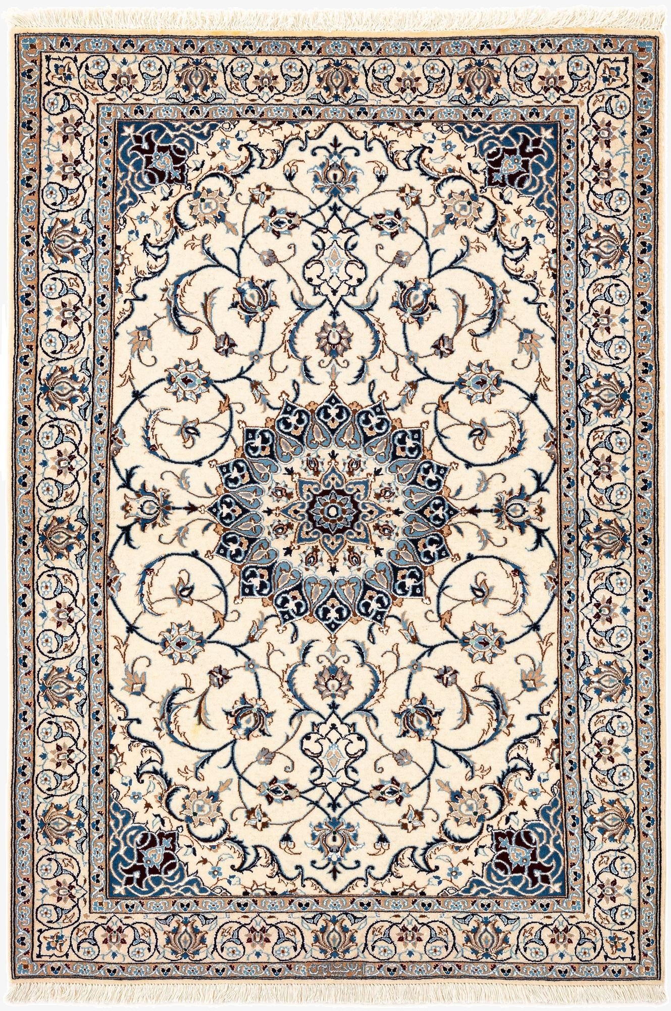 3' 3 x 4' 8  Hand Knotted Nain Rug