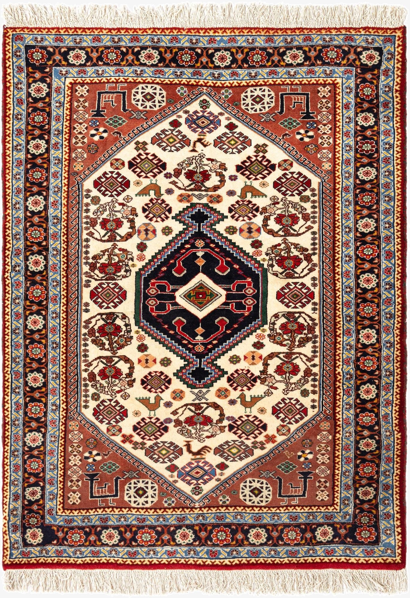  3' 6 x 4' 8 Nasrabad Wool Rug