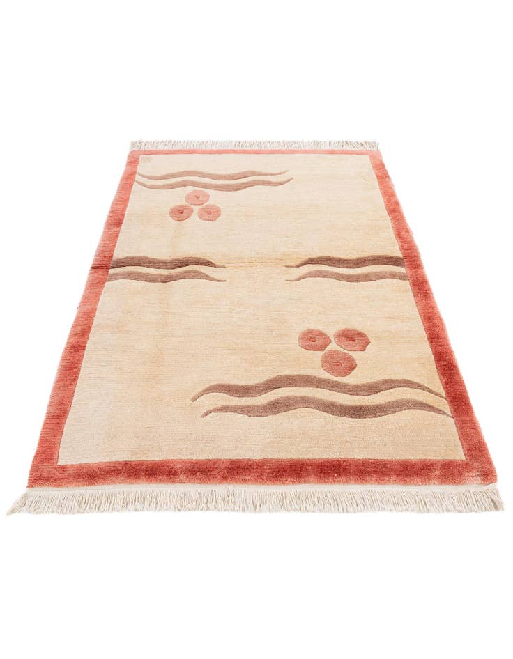 Detail image of  3' 4 x 4' 10  Hand Knotted Nepal Wool Rug