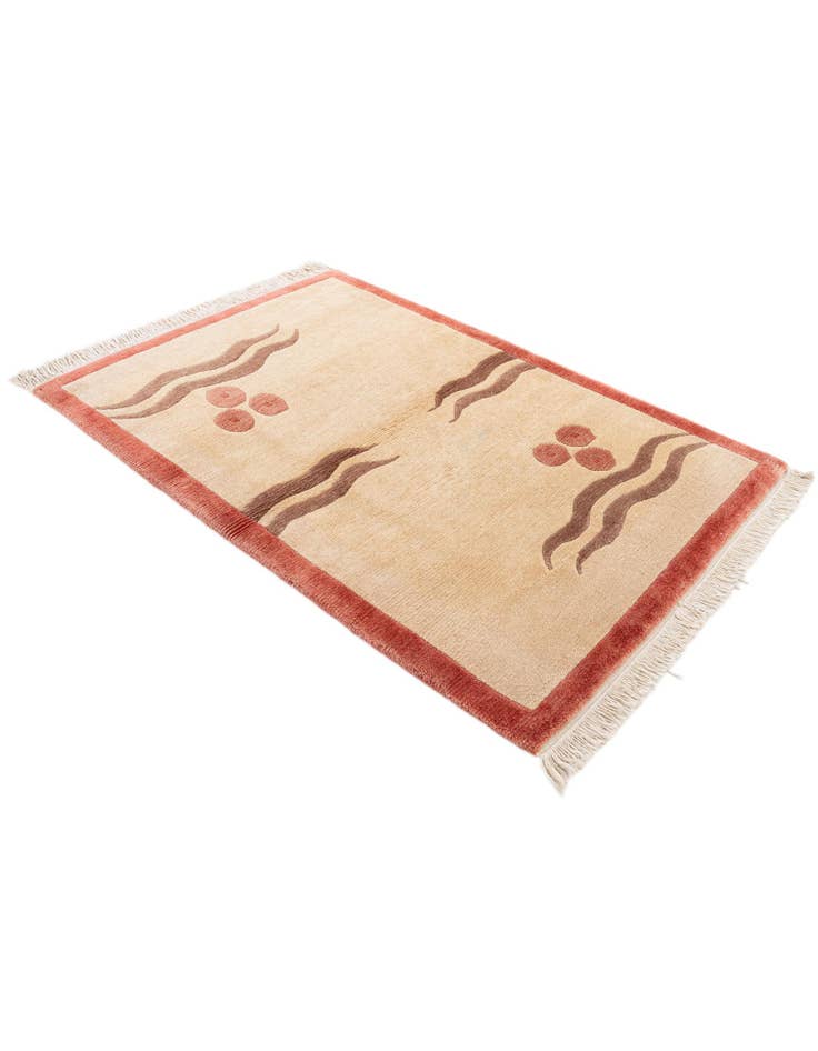 Detail image of  3' 4 x 4' 10  Hand Knotted Nepal Wool Rug