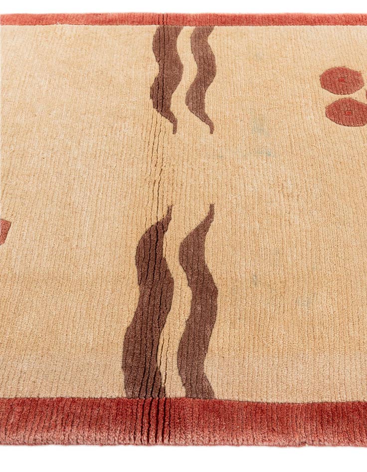 Detail image of  3' 4 x 4' 10  Hand Knotted Nepal Wool Rug