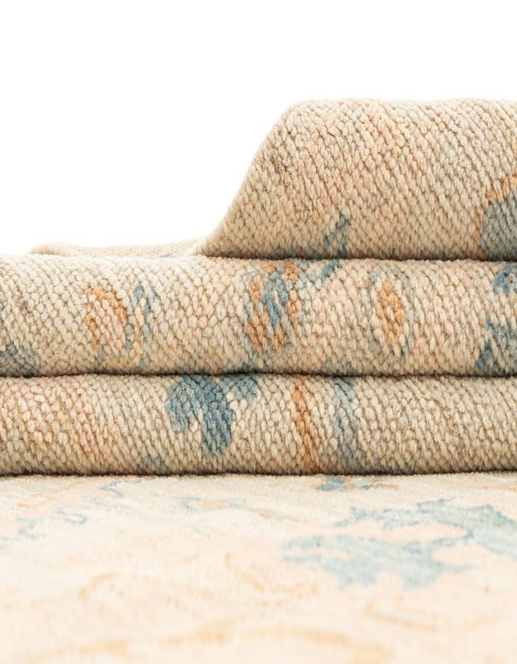 Detail image of  8' 9 x 11' 8  Hand Knotted Oushak Rug