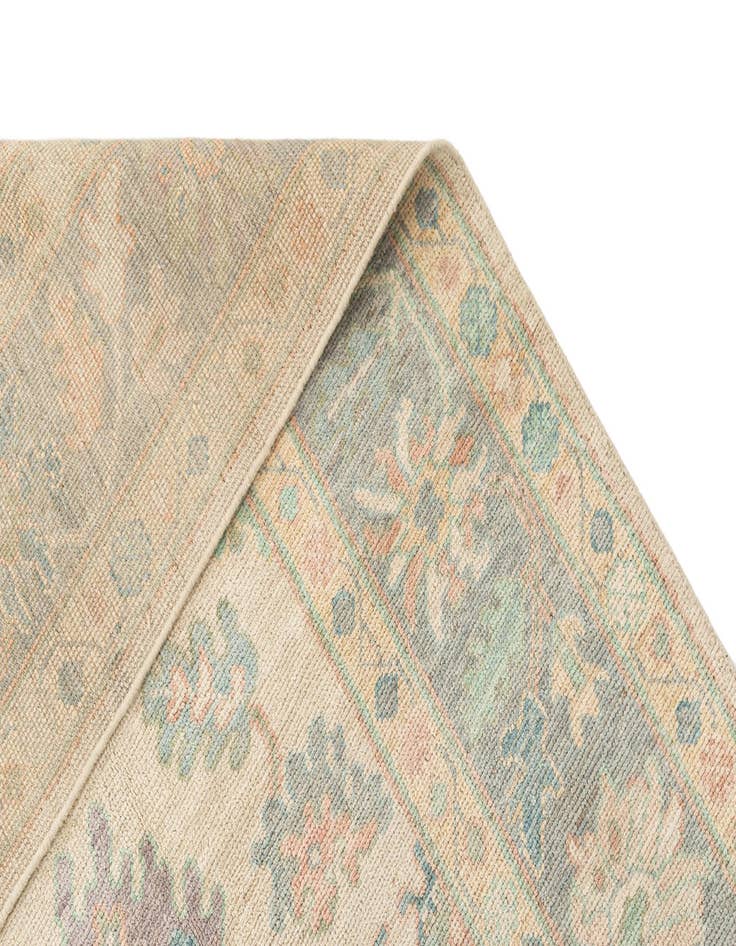 Detail image of  8' 1 x 9' 11  Hand Knotted Oushak Rug