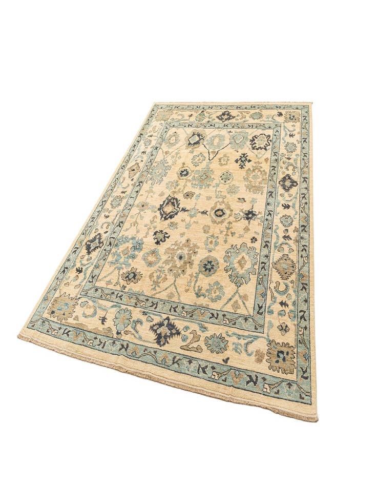 Detail image of  7' 10 x 9' 9  Hand Knotted Oushak Rug