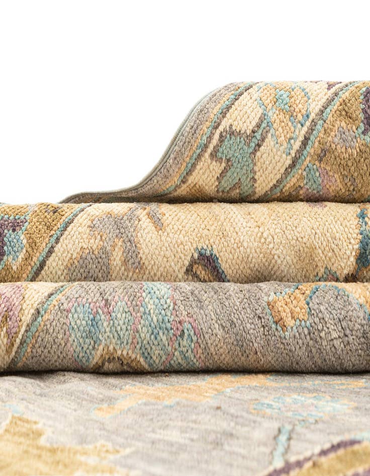 Detail image of  9' 1 x 11' 11  Hand Knotted Oushak Rug