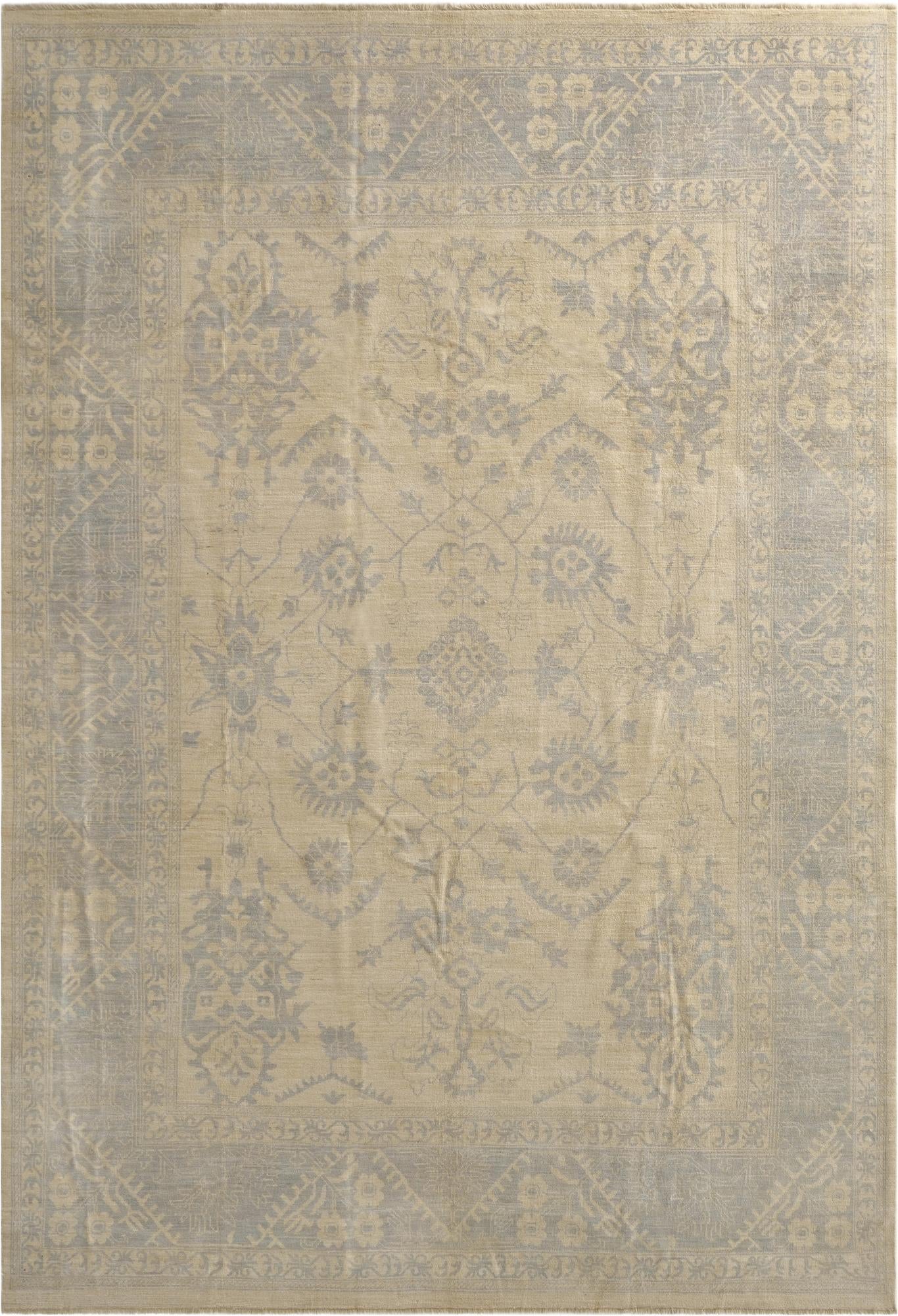  8' 7 x 12' 4  Hand Knotted Oushak Wool Rug