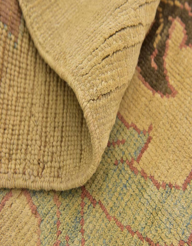 Detail image of  4' 4 x 7'  Hand Knotted Oushak Wool Rug