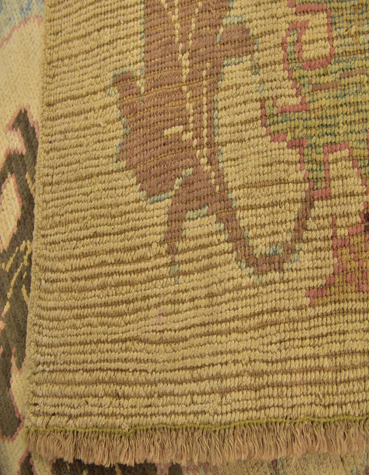 Detail image of  4' 4 x 7'  Hand Knotted Oushak Wool Rug