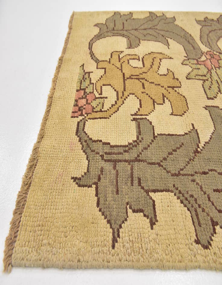 Detail image of  4' 2 x 6' 7  Hand Knotted Oushak Wool Rug