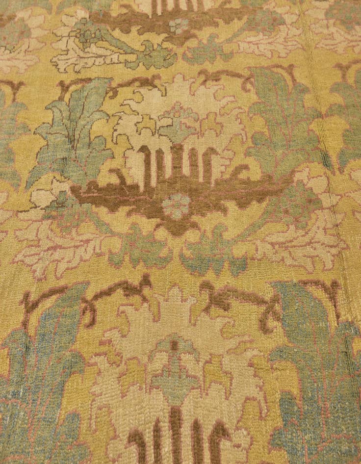 Detail image of  8' 6 x 12' 7  Hand Knotted Oushak Wool Rug