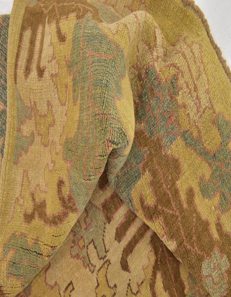 Detail image of  8' 6 x 12' 7  Hand Knotted Oushak Wool Rug