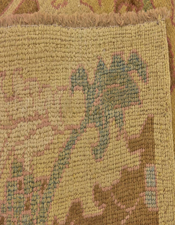 Detail image of  8' 6 x 12' 7  Hand Knotted Oushak Wool Rug