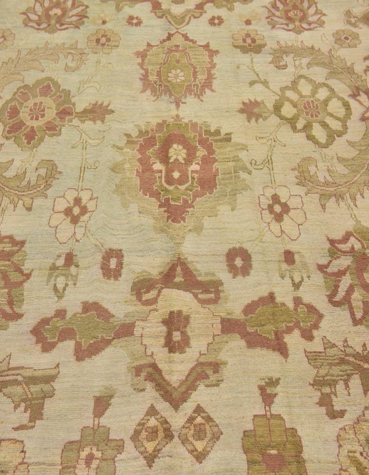 Detail image of  13' 5 x 18' 9  Hand Knotted Oushak Wool Rug