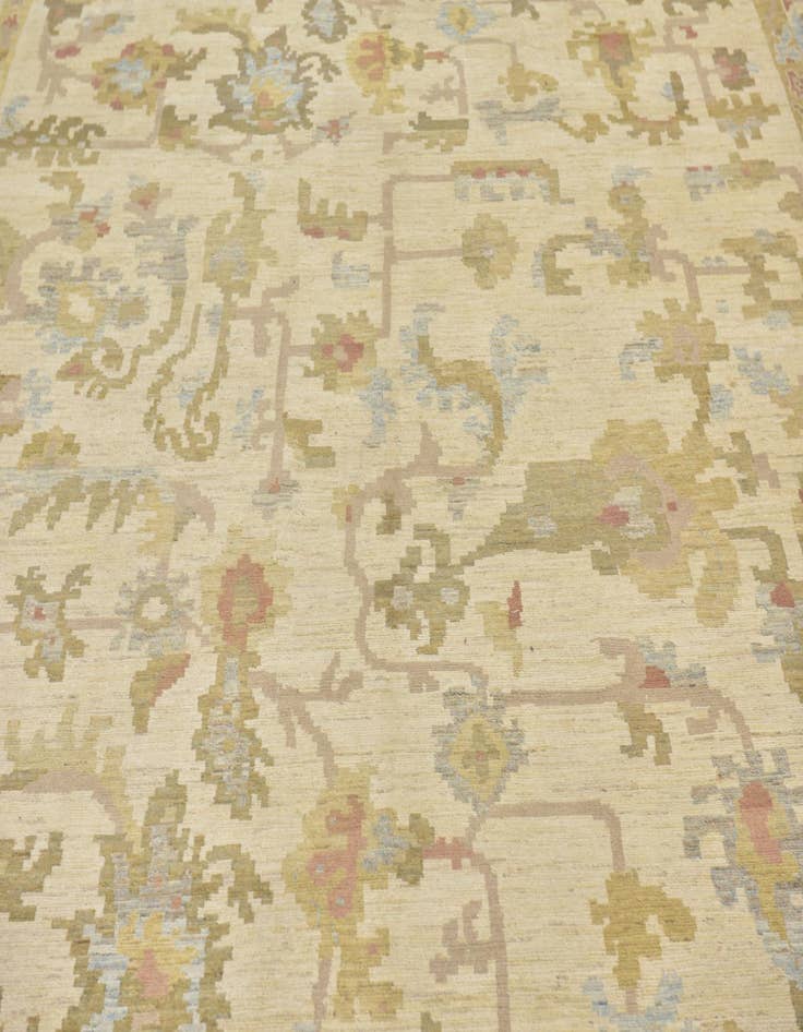 Detail image of 13' 4 x 19' 10 Hand Knotted Oushak Wool Rug