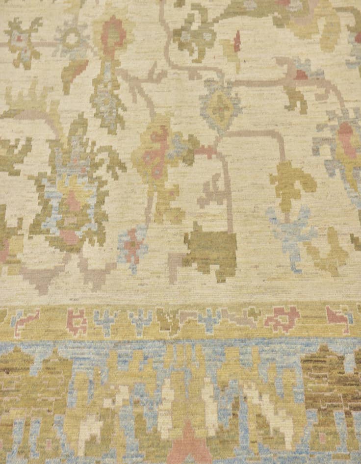 Detail image of 13' 4 x 19' 10 Hand Knotted Oushak Wool Rug