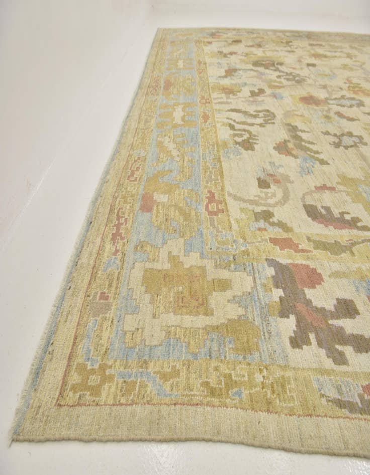 Detail image of 13' 4 x 19' 10 Hand Knotted Oushak Wool Rug