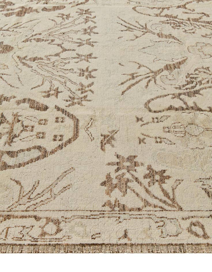 Detail image of 8' 5 x 10' 2 Hand Knotted Oushak Wool Rug