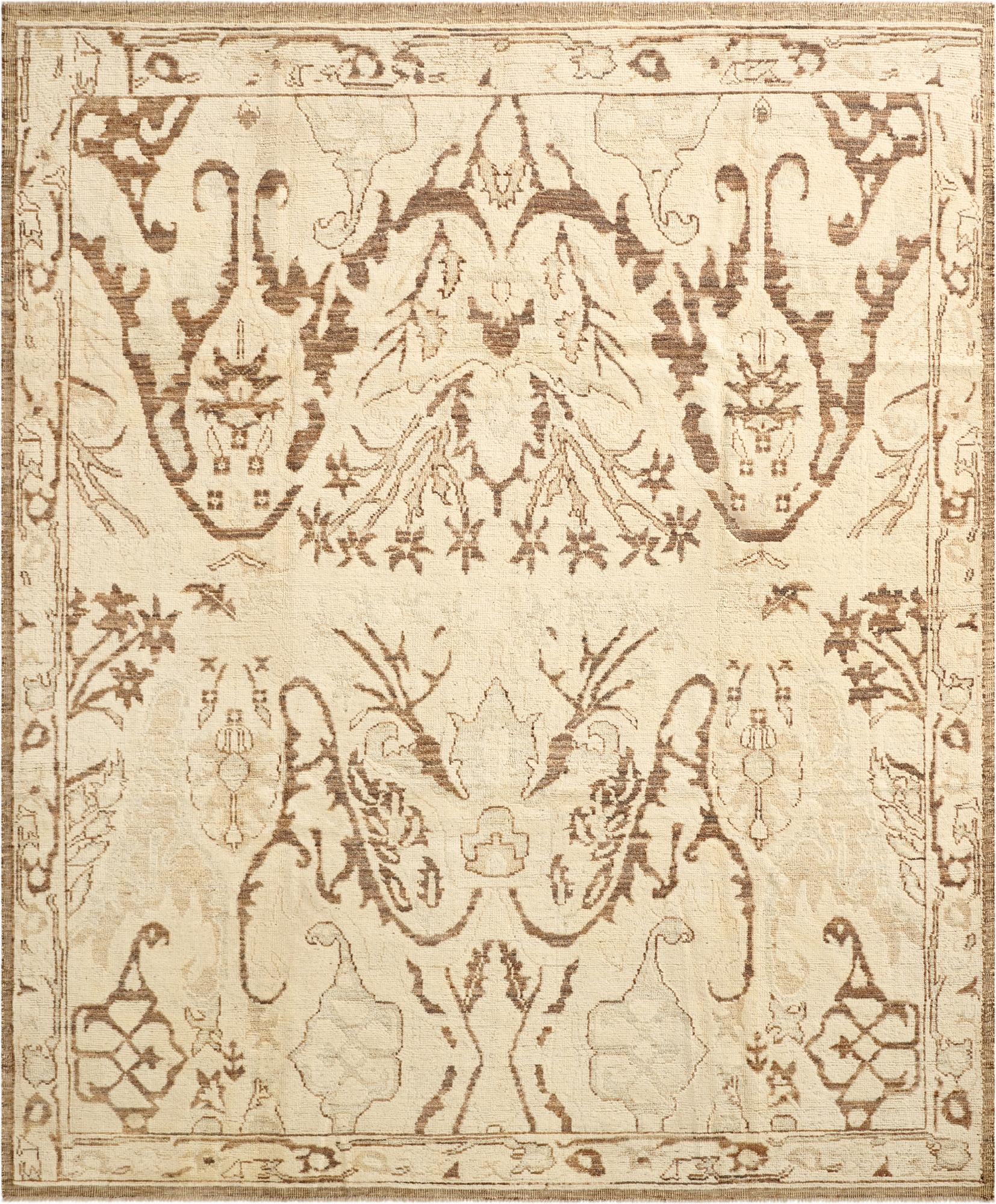 8' 5 x 10' 2 Hand Knotted Oushak Wool Rug