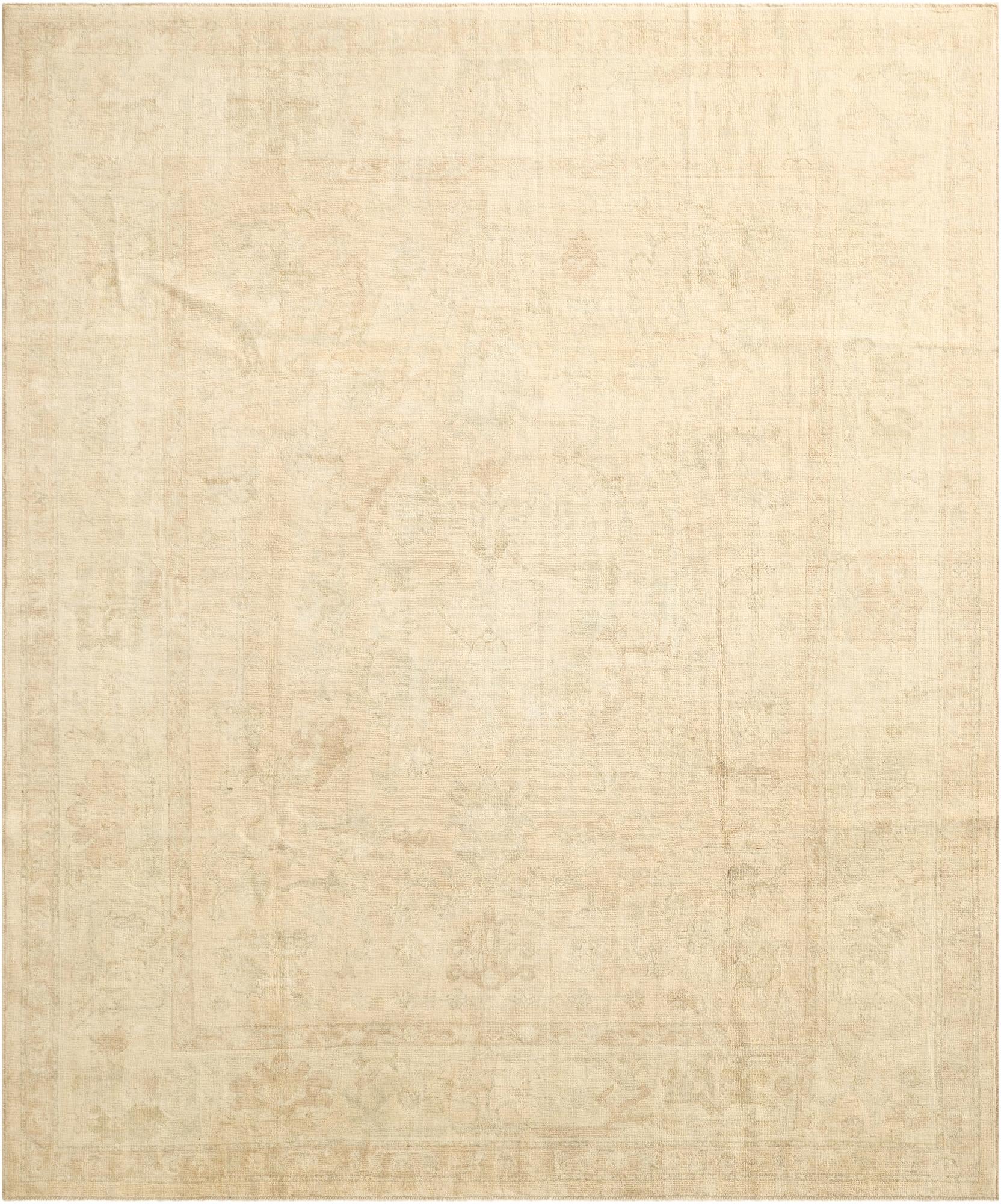 8' 1 x 9' 8 Hand Knotted Oushak Wool Rug