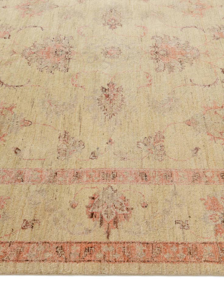 Detail image of  5' 9 x 8'  Hand Knotted Oushak Wool Rug