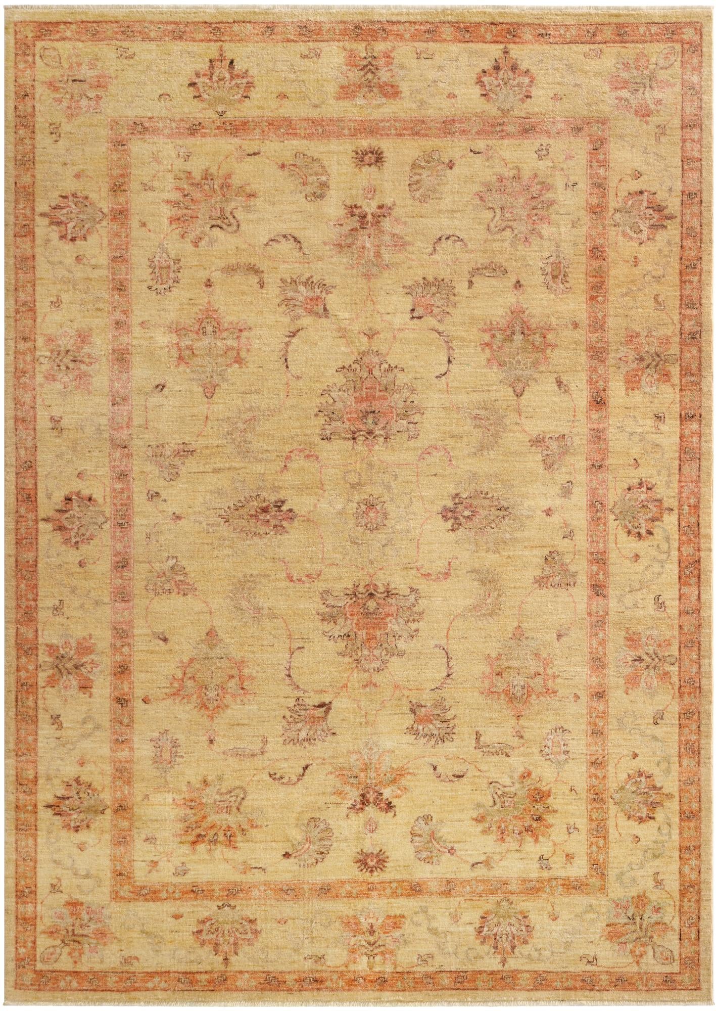  5' 9 x 8'  Hand Knotted Oushak Wool Rug