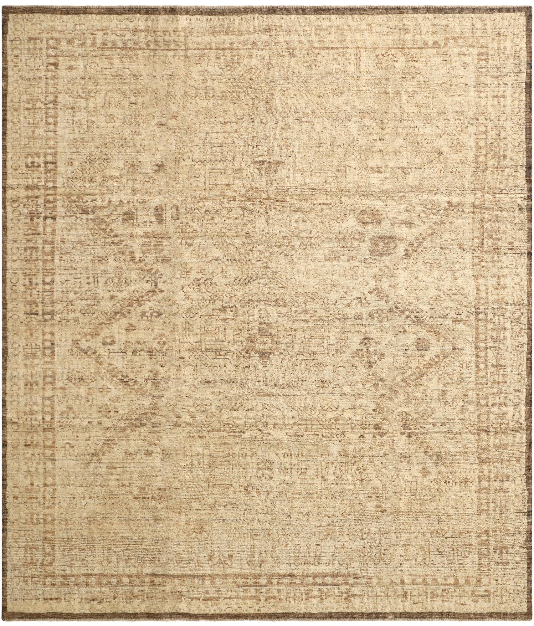 8' 8 x 9' 10 Hand Knotted Oushak Wool Rug