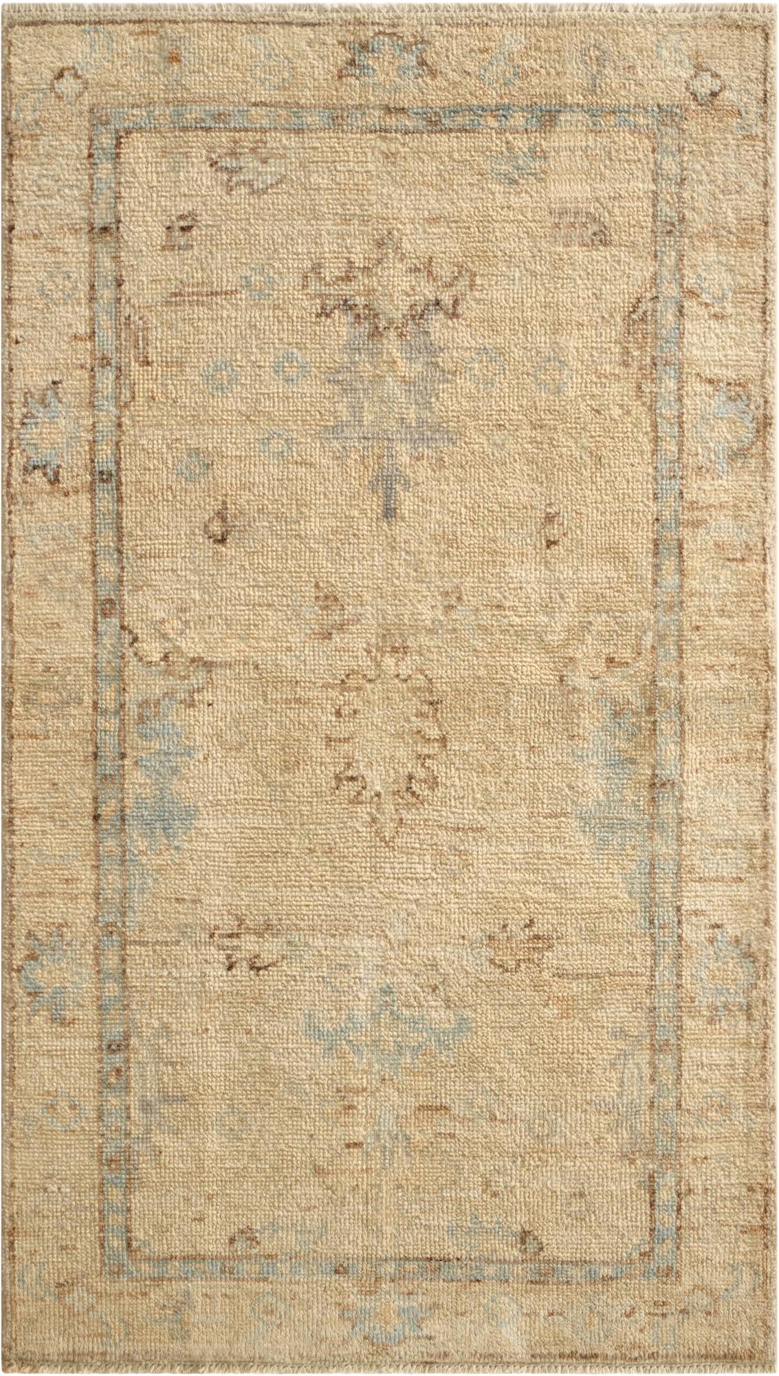  3' x 5' 2  Hand Knotted Oushak Wool Rug