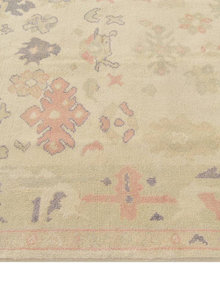 Detail image of  4' 7 x 6' 1  Hand Knotted Oushak Wool Rug