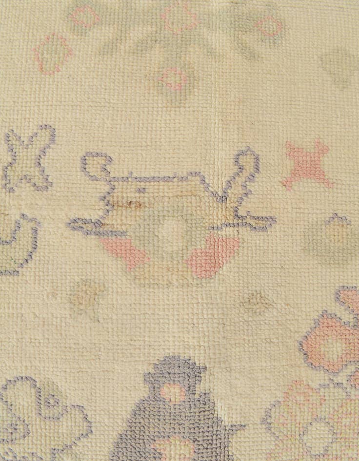 Detail image of  4' 7 x 6' 1  Hand Knotted Oushak Wool Rug